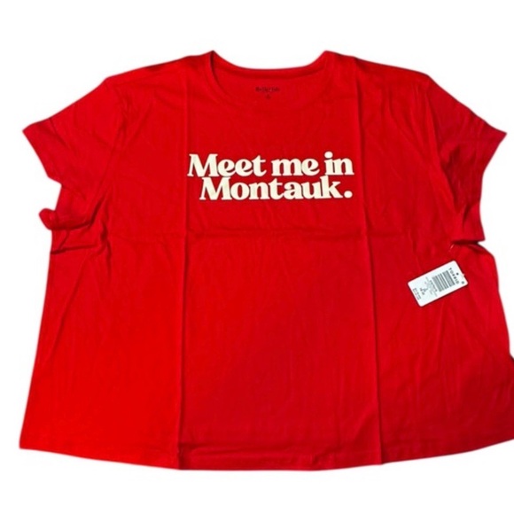 Torrid Belle Isle Plus Size Red "Meet in Montauk Heritage' Jersey Crew Tee 3X - Picture 4 of 8